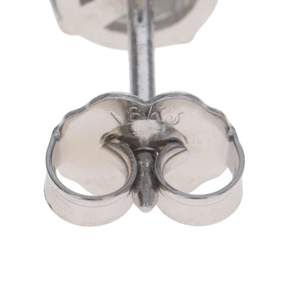 White Gold Diamond Stud Earrings - 18k Round Brilliant 2.04ctw Pierced - Picture 5 of 5